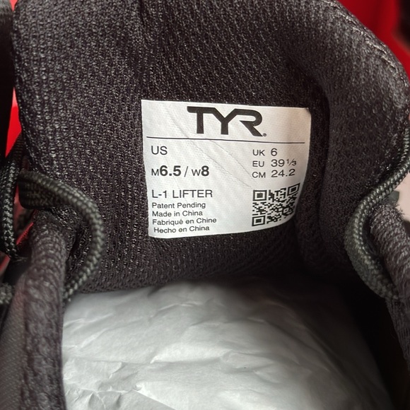 TYR L-1 LIFTER OLYMPIC WEIGHTLIFTING SQUAT UNIVERSITY LIMITED EDITION M6 W8 - Picture 4 of 5